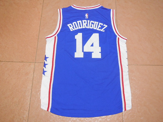 2017 NBA Philadelphia 76ers #14 Rodriguez blue  jerseys->youth nba jersey->Youth Jersey